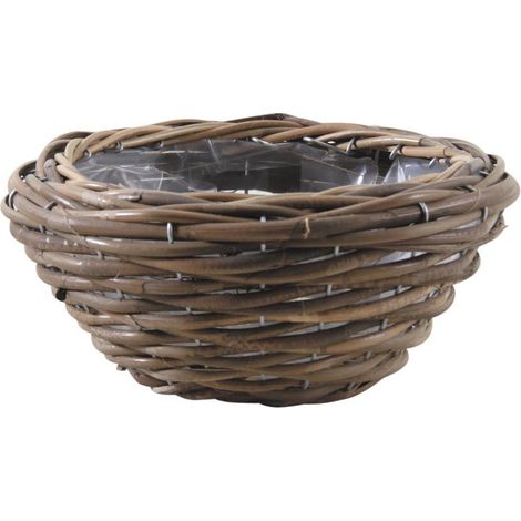 Jardinière ronde Poelet gris Diam 38 cm. Gris. Marque : Aubry Gaspard. Réf. : FV-CCO899SP