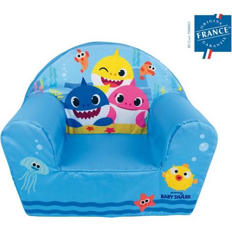 Fauteuil club Baby Shark bleu ciel (1/3)