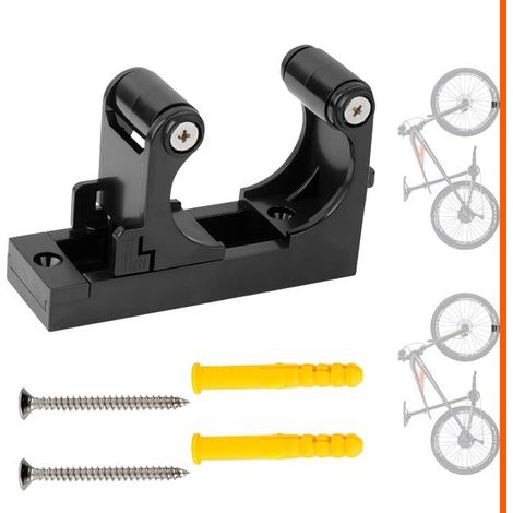 Soporte de pared para bicicleta - Colgador de bicicletas - Almacenamiento para garaje - Diseño ajustable - 9,9 x 6,2 cm - Varios colores (1/5)