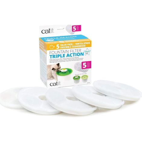 Pack de 5 Filtres à Triple Action pour abreuvoir pour chat (1/5)