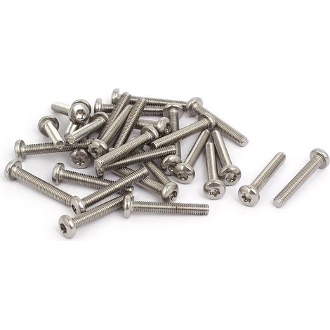 M3x20mm Vis tête torx Bouton fixations 304 acier inoxydable 30Pcs (1/3)