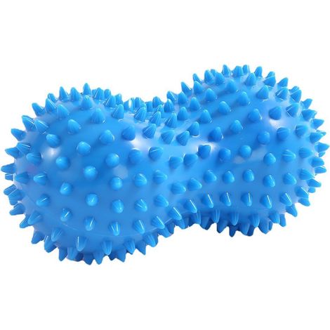 Boule de massage musculaire pointue bleue, rouleau de yoga pour relaxation et récupération corporelle