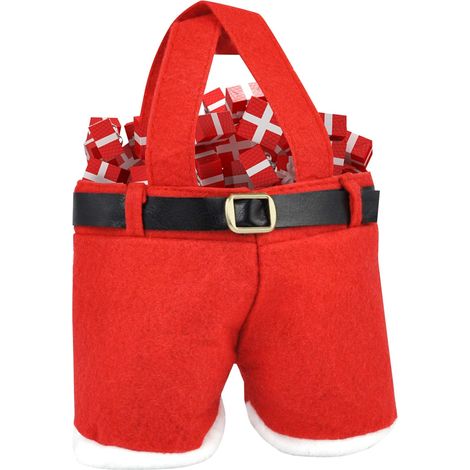Graziosa scatola regalo in stile pantaloni da Babbo Natale, San Nicola (1/5)