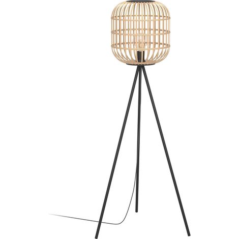 Lampadaire Bordesley, lampe sur pied vintage 1 flamme, style naturel (1/5)