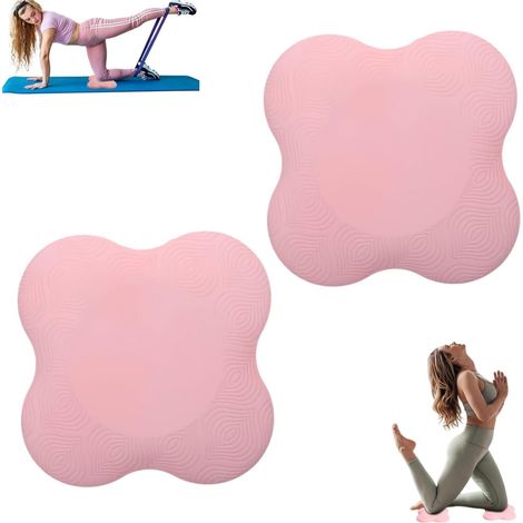 Set of 2 Yoga Knee Pads, 18 x 18 cm, Non-Slip Yoga Mat, Knee Cushion, Knee Pads, Elbow and Ankle for Pilates, Fitness, Stretching Gym (1/5)