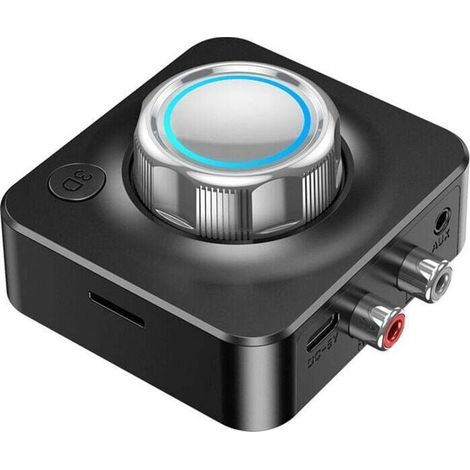Recepteur Bluetooth 5.0, Dual RCA 3.5 mm Jack Adaptateur Bluetooth pour Chaine Hi-FI, Recepteur Audio Bluetooth RCA pour Haut-parleurs, Amplificateurs et Autoradios (1/4)