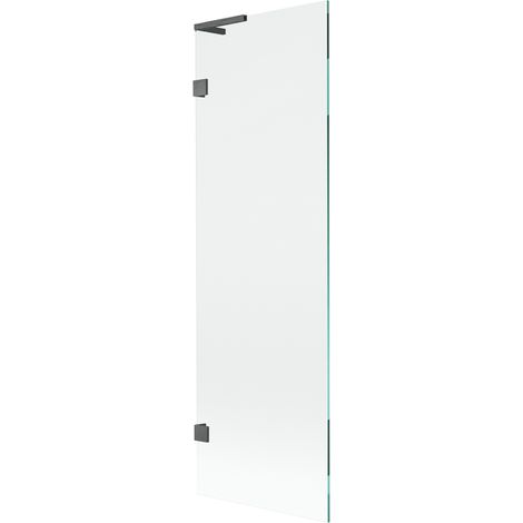 Mexen Lunar L paroi de baignoire 1 battant 60 x 150 cm, transparent, gris canon brossé - 897L-060-000-66-00 (1/5)