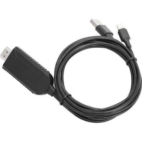 LD32 Câble adaptateur iOS vers HDMI pour la connexion d'un téléphone à un projecteur TV/projecteur, convertisseur vidéo 1080p (1/5)