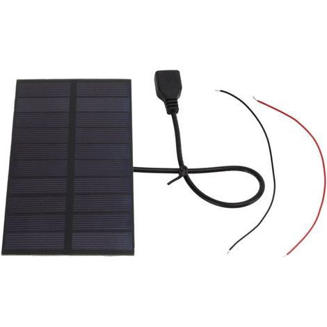 Panneaux solaires DIY en silicium monocristallin 1,5 W 5 V avec interface USB, mini panneau solaire flexible (1/5)