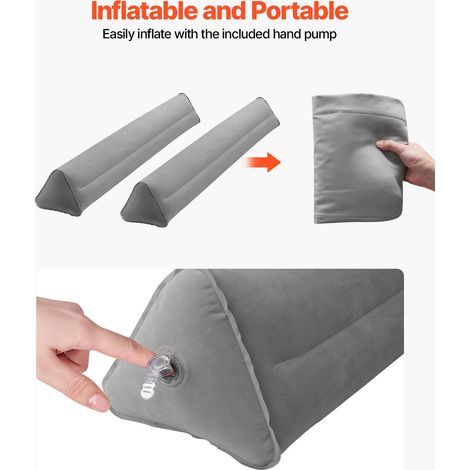 Tour de Lit Bébé, 1205 mm, Barrière de Sécurité Gonflable, Lot de 2, avec Pompe à Main, Pare-chocs Antidérapant Léger Portable, Con… (1/5)
