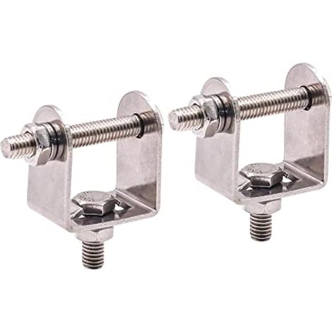 Biqing Supports de projecteur de moto 2 pièces en alliage d'aluminium réglable Support de montage pour projecteurs Support de montage pour phare antibrouillard à LED (1/5)