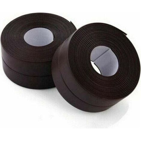 2 Rollen wasserdichtes Dichtungsband – PVC – selbstklebend – braun – zum Abdichten von Wänden, Duschen, Toiletten, Küchen und Badezimmern (1/5)