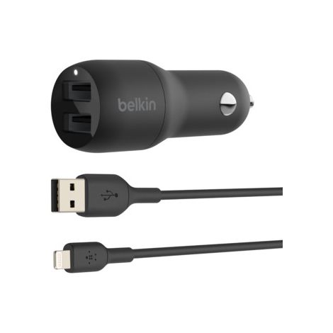 Belkin Caricabatteria Auto Doppia Porta Usb A 12M Nero (1/5)