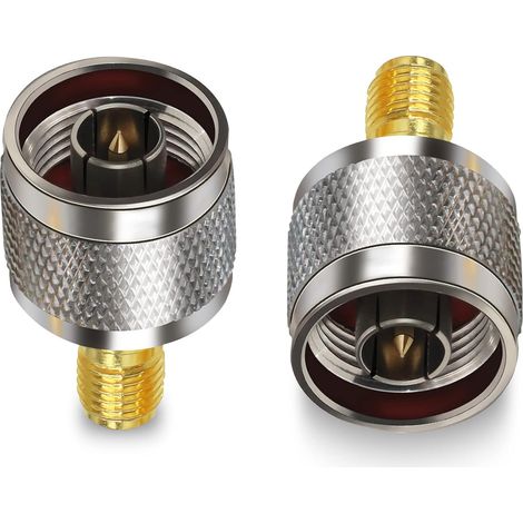 2 pièces Connecteur SMA Femelle vers N mâle Prise mâle de Type N vers Prise Femelle SMA Adaptateur coaxial RF pour câble d'extension d'antenne Wi FI