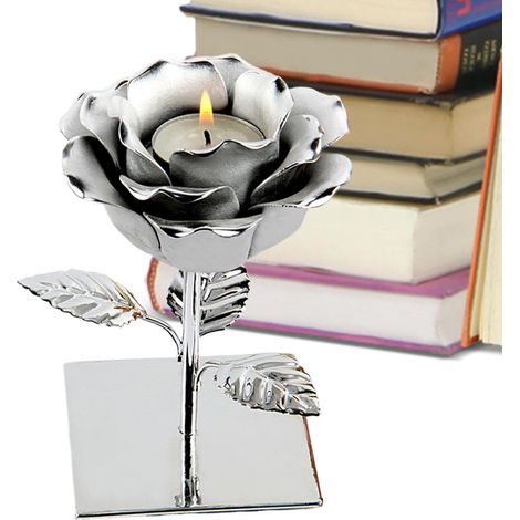 Bougeoir Floral Centre De Table Fleurs Artificielles Bougeoir Pour Bougies Chauffe-Plat Artisanat Pour Noël, Saint-Valentin, Mariages, Anniversaires De Mariage, Anniversaires, (1/5)