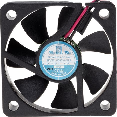 Ventilateur axial RS PRO 12 V c.c., 15.3m³/h, 50 x 50 x 10mm, 960mW ( Prix pour 1 )
