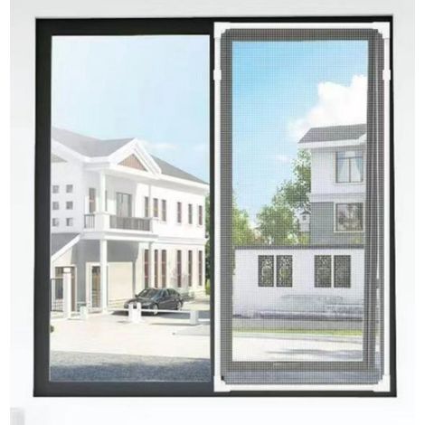 Moustiquaire magnétique pour fenêtre - 100 x 150 cm - anti-moustiques - sans perçage - convient aux fenêtres de toit et aux chambres - magnétique autocollante - installation facile - amovible - anti-m (1/5)
