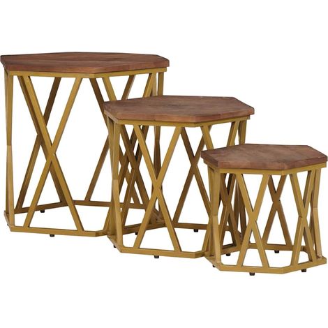vidaXL  Coffee Tables  Brown 55 x 55 x 50 cm Solid Mango Wood (1/4)