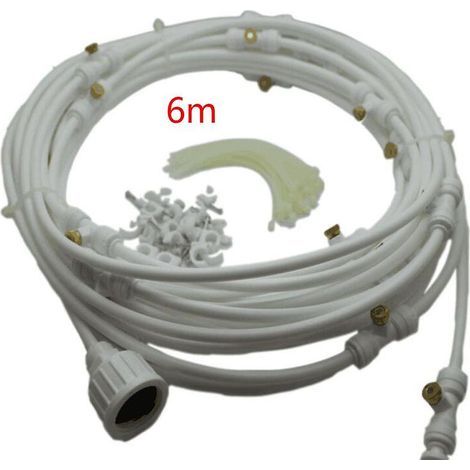 6m Jardin Eau du Robinet Basse Pression Spray Set Système d’Atomisation Patio Refroidissement Brumisation Serre Arrosage Kit d’Irrigation (1/5)