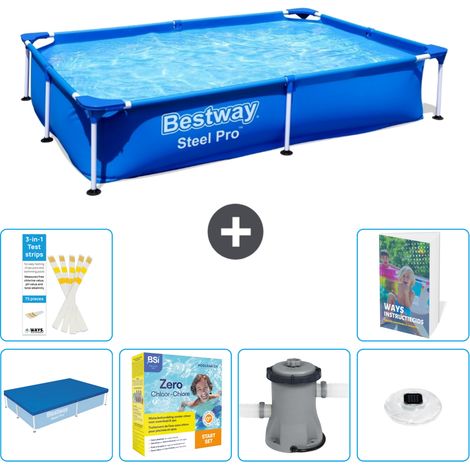 Bestway Steel Pro Rechteckig - 221x150x43 cm - 7-teilig  S4 (1/5)