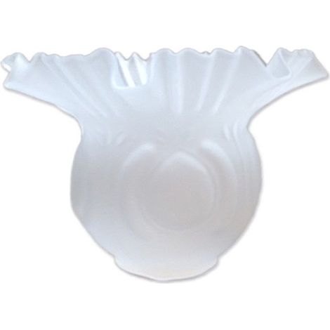 Tulipa de cristal ALCAZABA mate 10x15cm con boca de 5cm