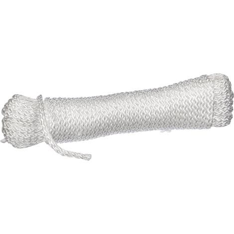 Corde polypropylène tressée 150 kg D 3 mm L 10 m Blanc (1/4)