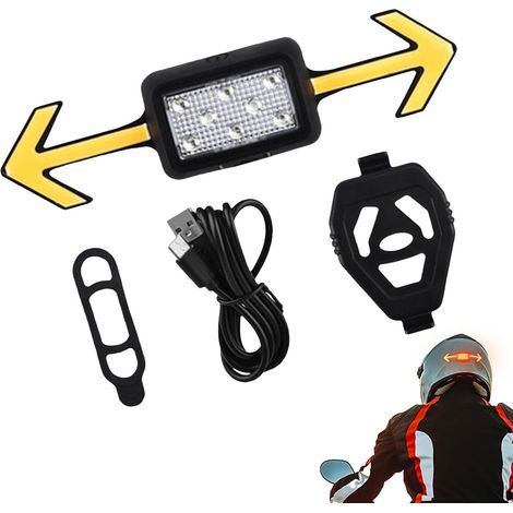 Intermitentes inalámbricos para bicicleta Luces de advertencia impermeables para casco Luces de bicicleta recargables por USB con batería de 300 mAh para ciclismo de carretera y urbano (1/5)