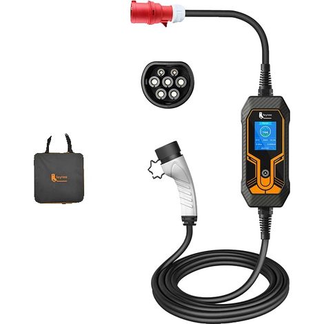 Caricabatterie portatile per veicoli elettrici, uscita 11 kW, cavo da 5 m, 11 kW 5 m senza adattatore, tipo 2 (1/2)