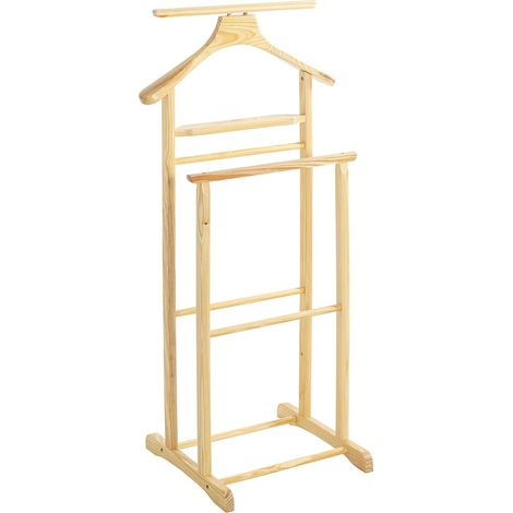Möbel valet nature, bois massif - Dim.: L 47 cm x H 102 cm x P 36 cm, Style: Traditional