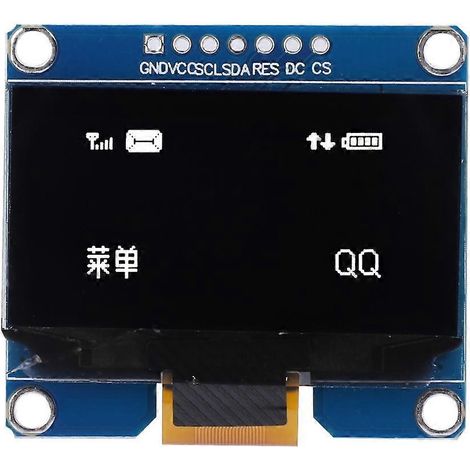 Display-Modul 1,54 Zoll 7-Pin SSD1309 Treiber-IC 128x64 SPI-Schnittstelle (Weiß) (1/4)