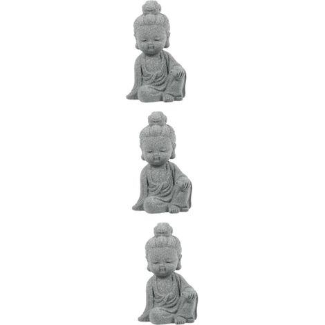 3 Pièces Ornement pour Animaux De Compagnie De Thé Pagode Statues pour La Décoration Intérieure Petite Statue De Bureau Statue De Bouddha De Bureau Bouddha Résine Synthétique (1/5)