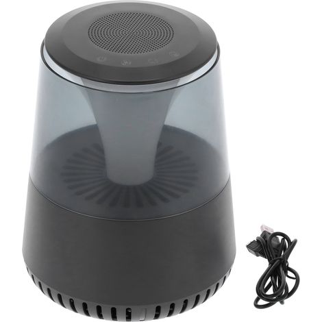 Ortviai Purificateur d’air de bureau USB avec lumière d’ambiance, ions négatifs et haut-parleur Bluetooth – Noir (1/5)