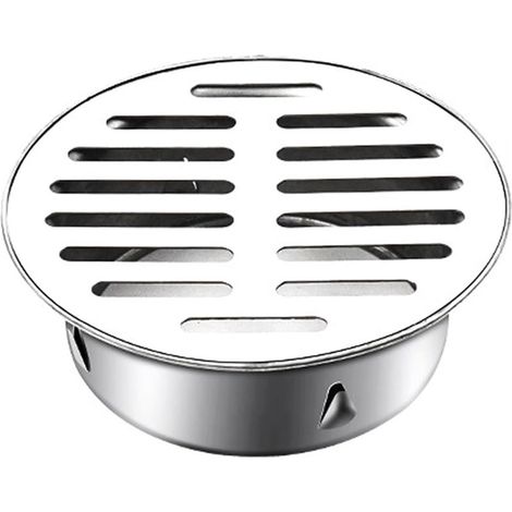 Siphon de sol en acier inoxydable 110 mm - Siphon anti-obstruction pour balcons et salles de bains - Couvercle de siphon rond de haute qualité