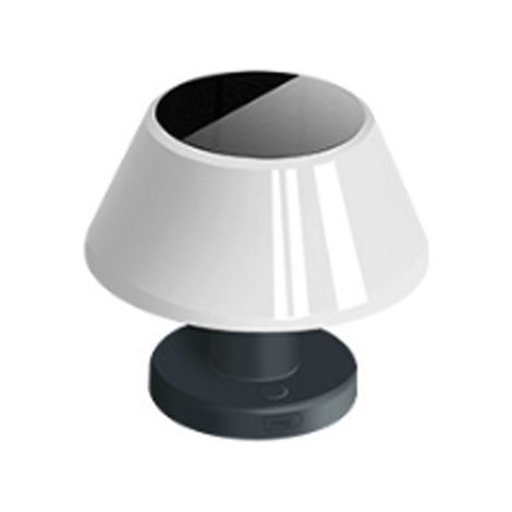 Lampe de table extérieure dimmable solaire, lampe de table intérieure à batterie LED rechargeable USB et solaire, lampe solaire étanche ip54, lampe de table sans fil pour restaurant balcon (1/5)