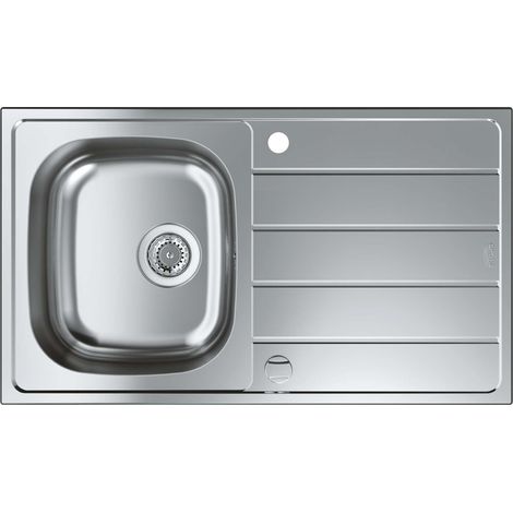 Grohe - Spülbecken K200 mit automatischem Ablauf, 86x50 cm, gebürsteter Edelstahl 31552SD1 (1/10)
