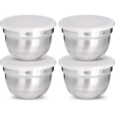 Stainless Steel Sauce Bowls with Lids, 200ml, Set of 4 (1/5)