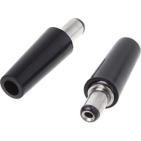 Lot de 10 connecteurs circulaires de haute qualité 5,5 x 2,1 mm pour tubes électroniques CC (prise mâle). (1/4)