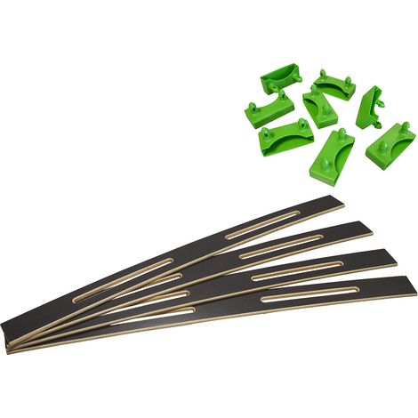 ALTOZONE - Lot de 4 Lattes Epaule 68cm + 8 Embouts Verts (1/5)