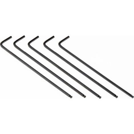 Clé Allen en L RS PRO 2.5mm Métrique Tête sphérique, Bras Long ( Prix pour Paquet de 5 ) (1/2)