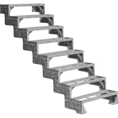 Dolle Außentreppe Gardentop 144-176cm Geschosshöhe mit Einlegerahmen 80cm breit ohne Geländer