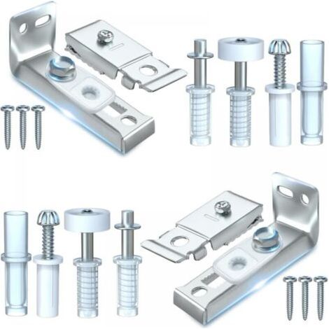 BUNTHAUS Lntyq – Lot de 2 pièces de rechange pour porte coulissante pliante – Pivots 3/8' et roues 7/8' – Kit de quincaillerie pour portes jusqu'à 50 lbs (1/4)