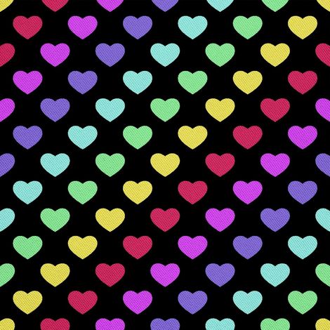 Telas decorativas para exteriores estilo oxford con estampado de corazones arcoíris (1/5)