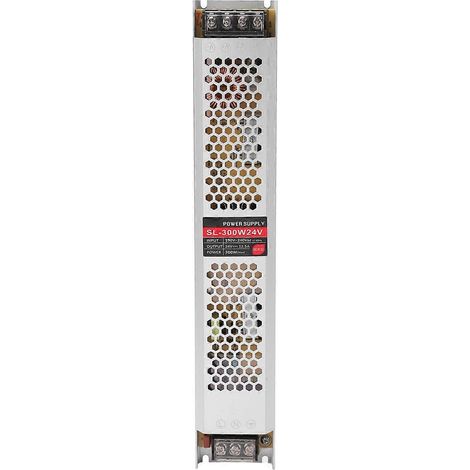 Alimentation pour ruban LED 300 W, boîtier lumineux en alliage d'aluminium, interrupteur, entrée 190-240 V CA
