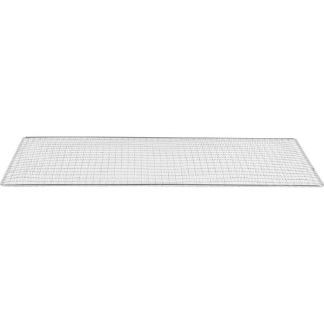 Grille de barbecue en acier inoxydable à coins arrondis, 62 x 26 cm (24,4 x 10,2 po), idéale pour le camping et les barbecues. (1/5)