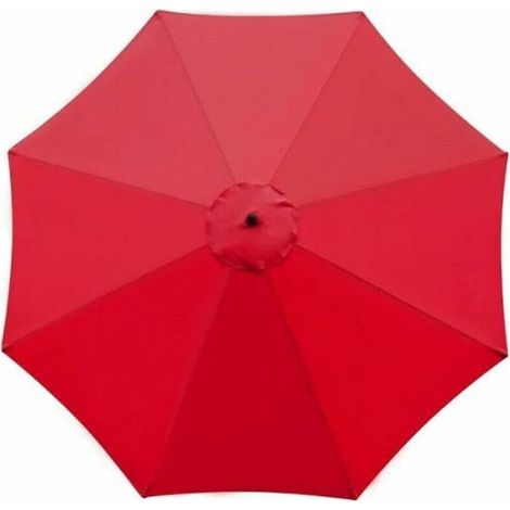 Housse rechange parasol 3 m – 8 baleines – imperméable anti-UV – rouge (1/3)