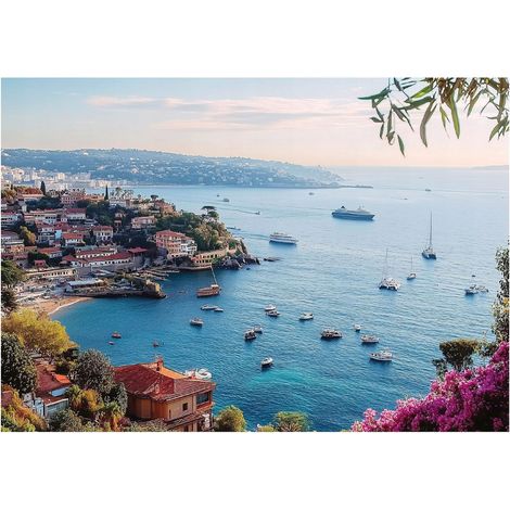 Papier peint mural mer ville bateaux paysage intissé grand format design intérieur salon chambre pas cher 150x105 cm (1/5)