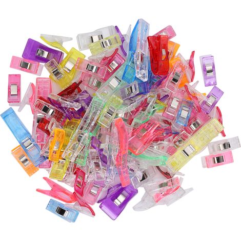 100 axtförmige Quiltclips aus Kunststoff, farbenfrohes Nähzubehör (1/5)