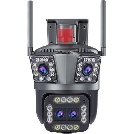 Caméra de sécurité à Domicile 8K 16MP extérieur 12X Zoom caméra Thour lentille Trois écran IP caméra Protection de sécurité détection de Mouvement 4K CCTV Survalance(8K 16MP Add 32G) (1/5)