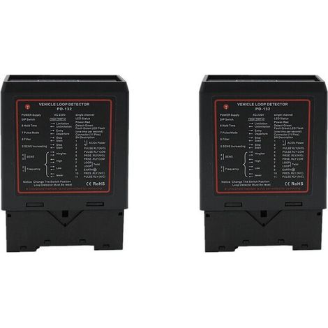 Convient pour deux détecteurs de véhicules inductifs monocanal PD132 pour les barrières de stationnement côté droit, 220V. (1/4)