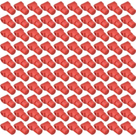 Eosnow 100 Stück Handy-Diebstahl-Hakenschloss, Einzelhandelsgeschäft, Warenschloss, Rot (6 mm)